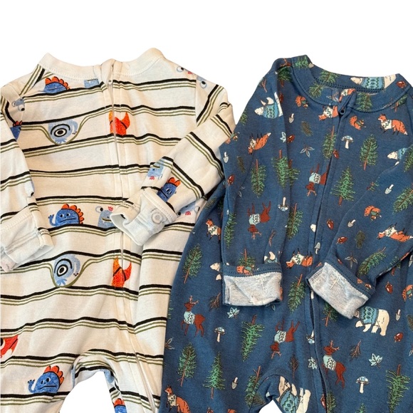 3 Pair Old Navy Kids Footies - Multicolor Fun Prints Newborn - Picture 4 of 4